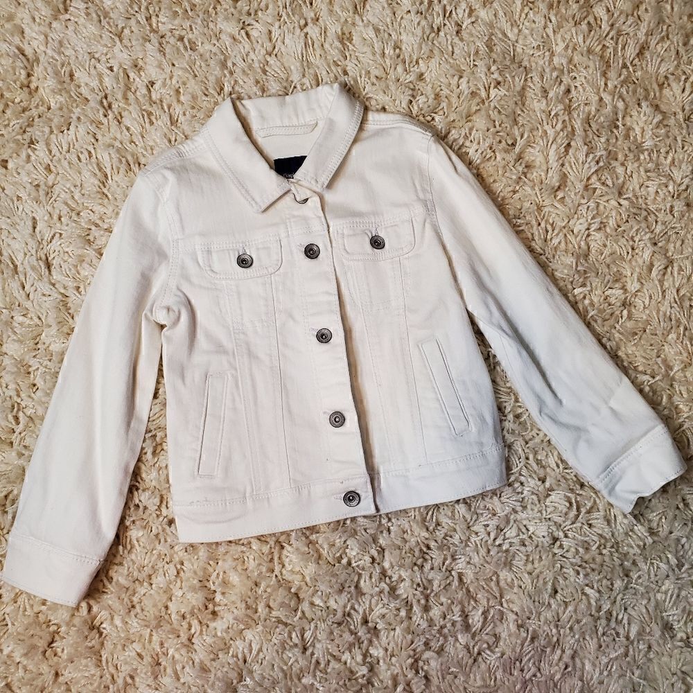 GAP KIDS White Denim Jacket - Sz. XS (4-5) Regular